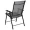 Flash Furniture 2PK Gray/Black Outdoor Folding Patio Sling Chair 2-TLH-SC-044-B-GG - alternate 8